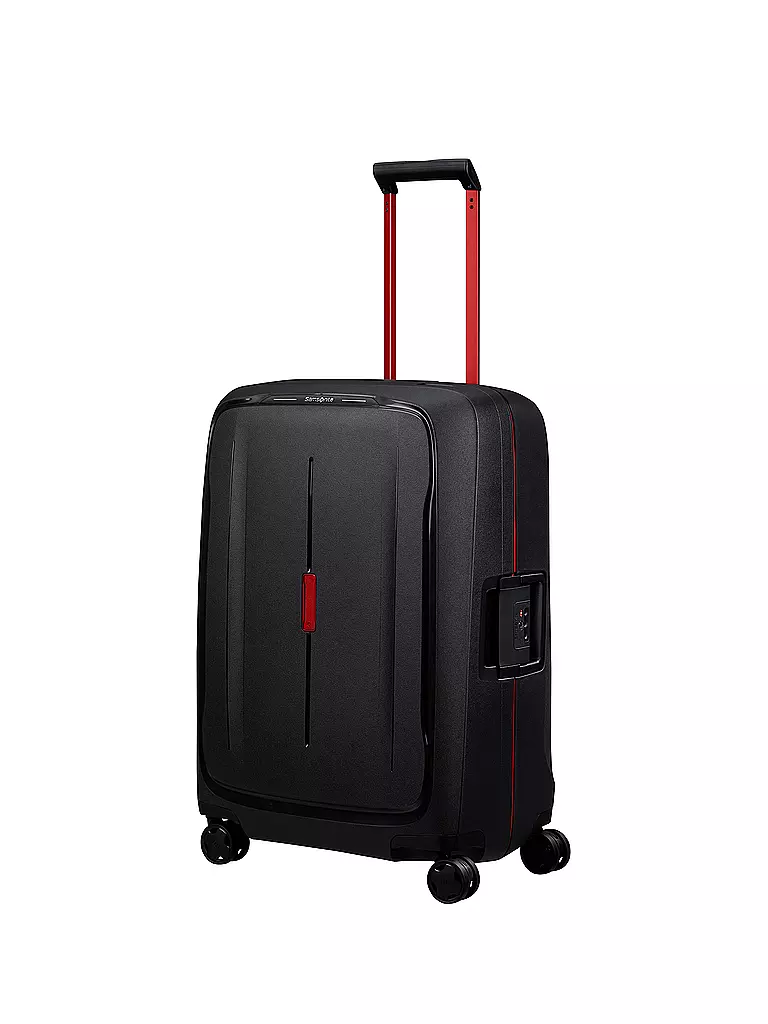 SAMSONITE | Trolley ESSENS SPINNER 69cm charcoal/red | Nero