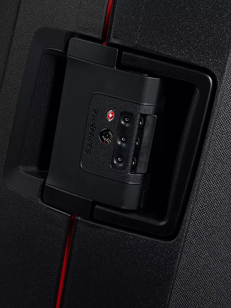 SAMSONITE | Trolley ESSENS SPINNER 69cm charcoal/red | Nero