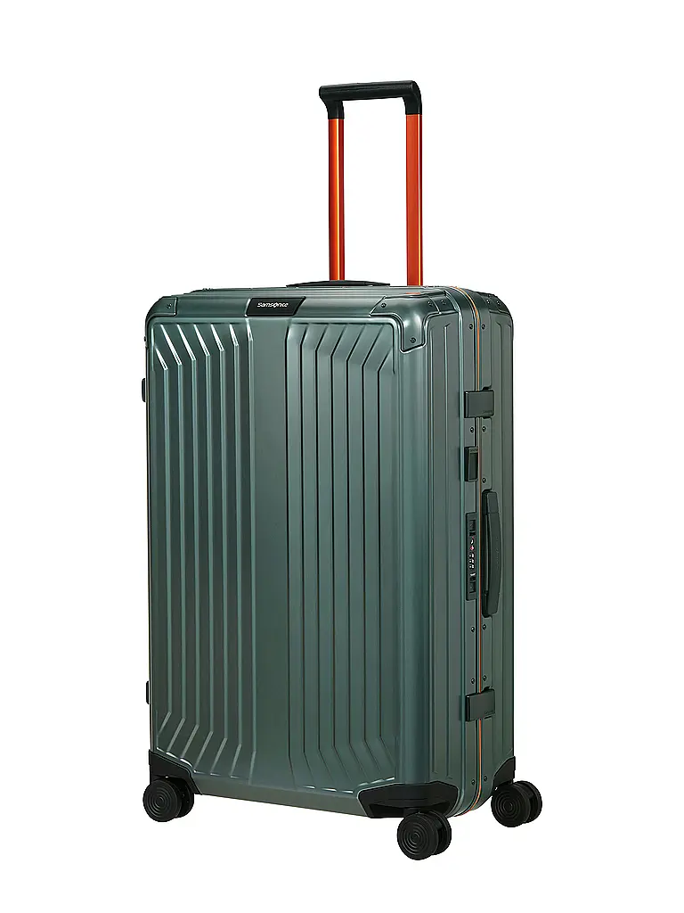 SAMSONITE | Trolley LITE BOX ALU™" 75cm Sage / Orange | Verde scuro