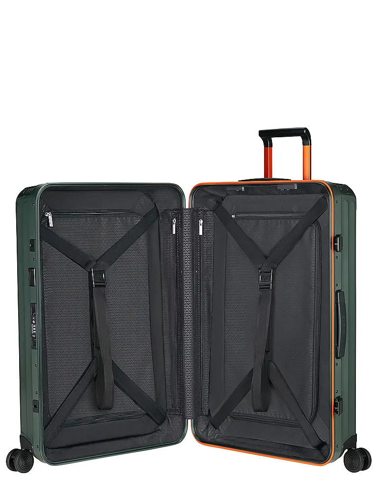 SAMSONITE | Trolley LITE BOX ALU™" 75cm Sage / Orange | Verde scuro