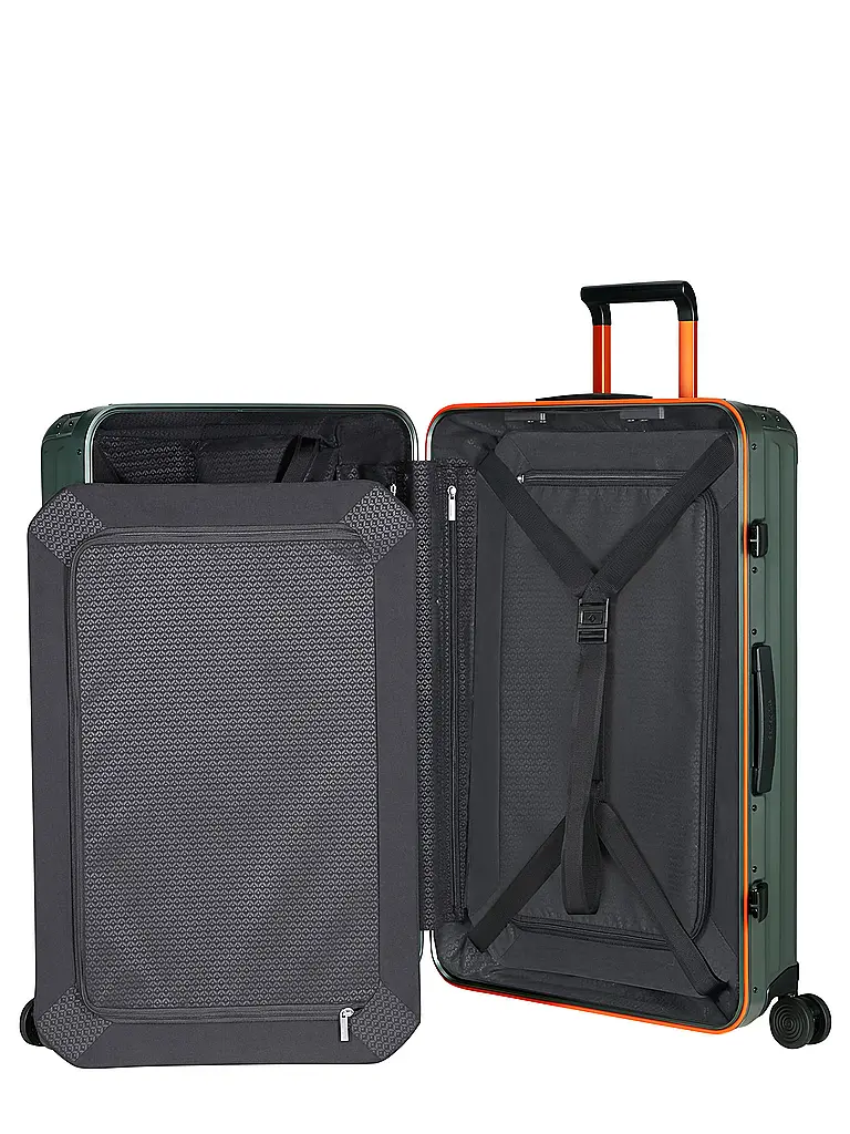 SAMSONITE | Trolley LITE BOX ALU™" 75cm Sage / Orange | Verde scuro