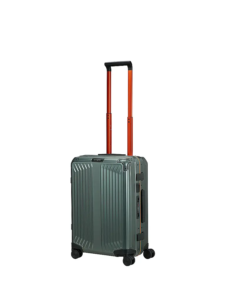 SAMSONITE | Trolley Lite-Box Alu™ 55cm Sage / Orange | Verde scuro