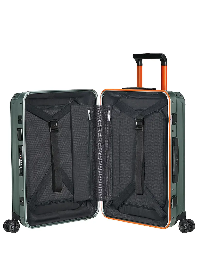 SAMSONITE | Trolley Lite-Box Alu™ 55cm Sage / Orange | Verde scuro