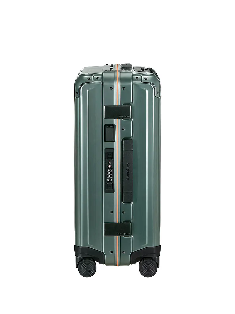 SAMSONITE | Trolley Lite-Box Alu™ 55cm Sage / Orange | Verde scuro