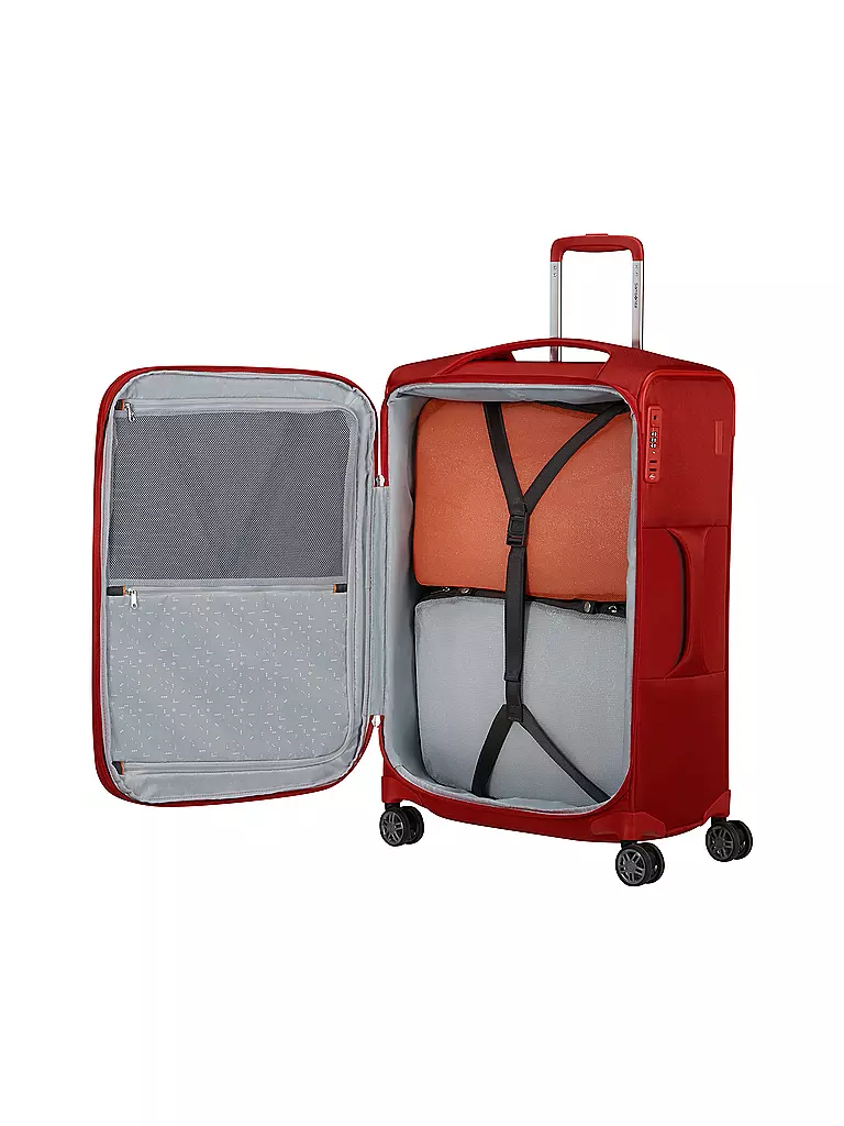 SAMSONITE | Trolley morbido RE-LITE SPINNER 67 cm espandibile rosso papavero | Rosso