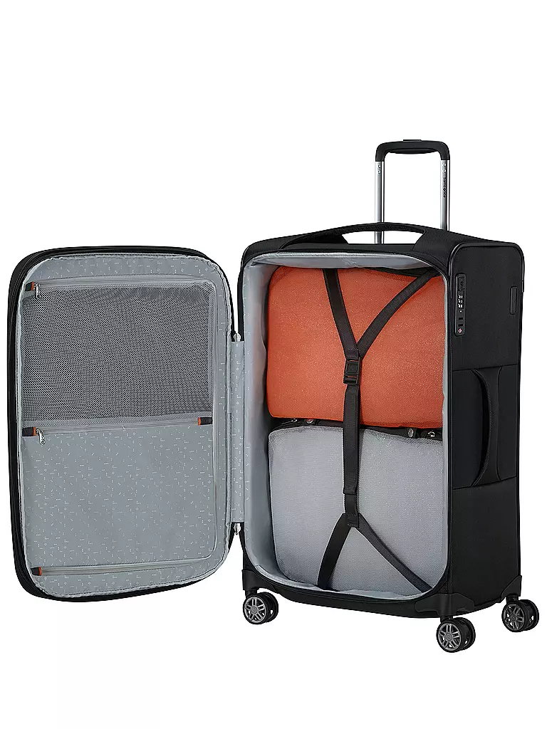SAMSONITE | Trolley morbido RE-LITE SPINNER 67cm espandibile nero | 