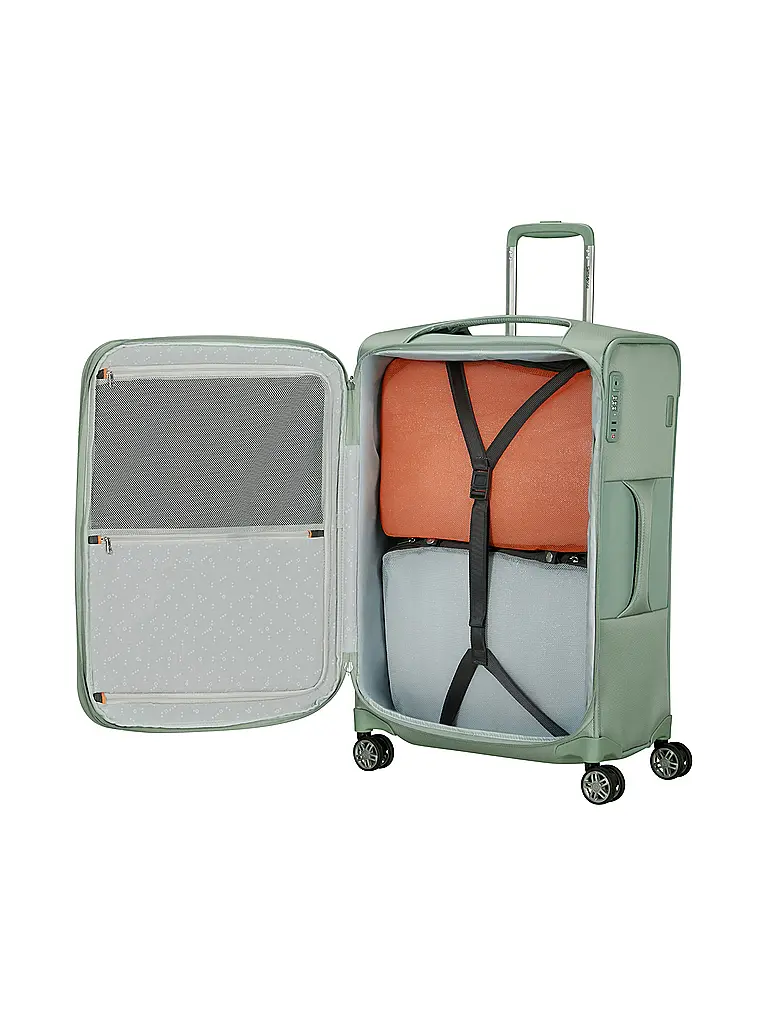 SAMSONITE | Trolley morbido RE-LITE SPINNER 67cm espandibile salvia | Verde chiaro