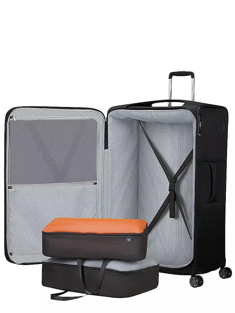 SAMSONITE | Trolley morbido RE-LITE SPINNER 83cm espandibile nero | 