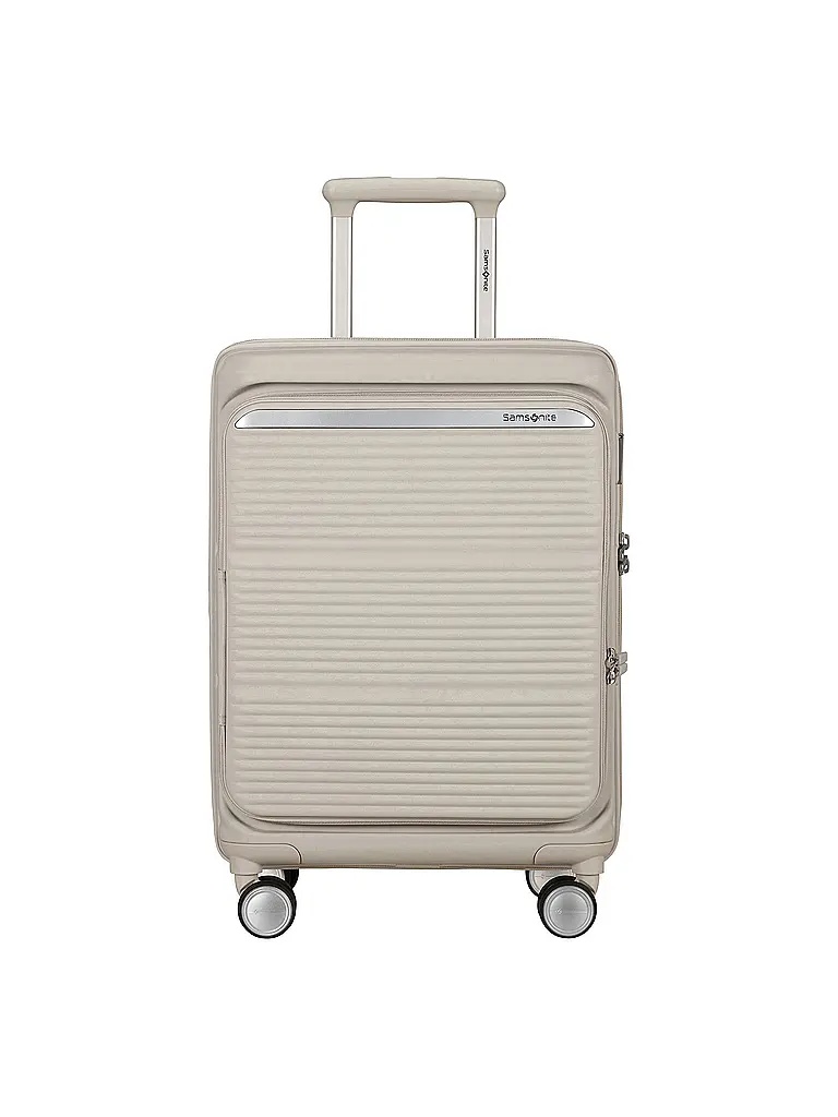 SAMSONITE | Trolley PARALUX SPINNER 55cm espandibile Stone Grey | Crema