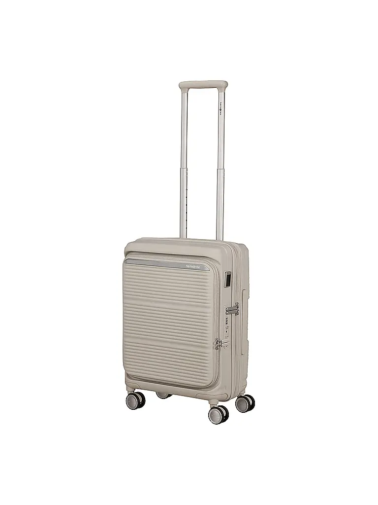 SAMSONITE | Trolley PARALUX SPINNER 55cm espandibile Stone Grey | Crema