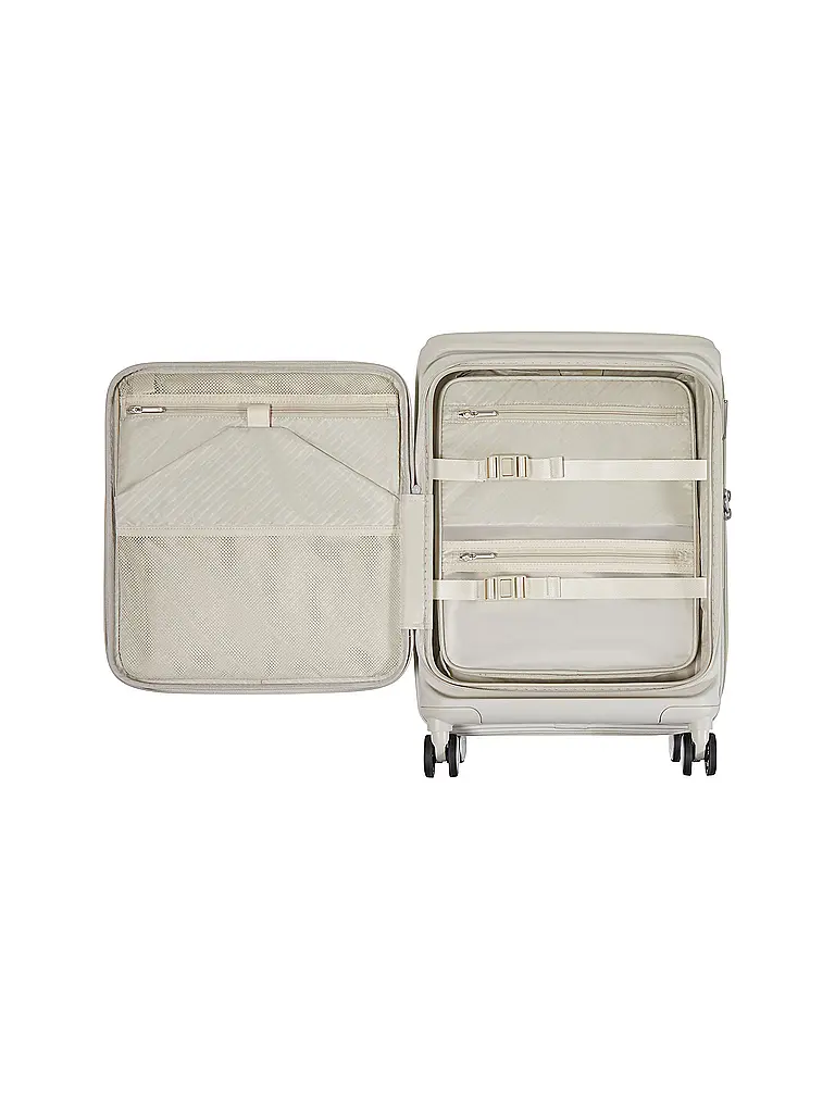 SAMSONITE | Trolley PARALUX SPINNER 55cm espandibile Stone Grey | Crema