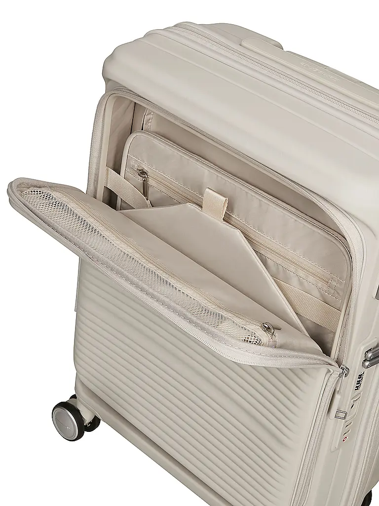 SAMSONITE | Trolley PARALUX SPINNER 55cm espandibile Stone Grey | Crema