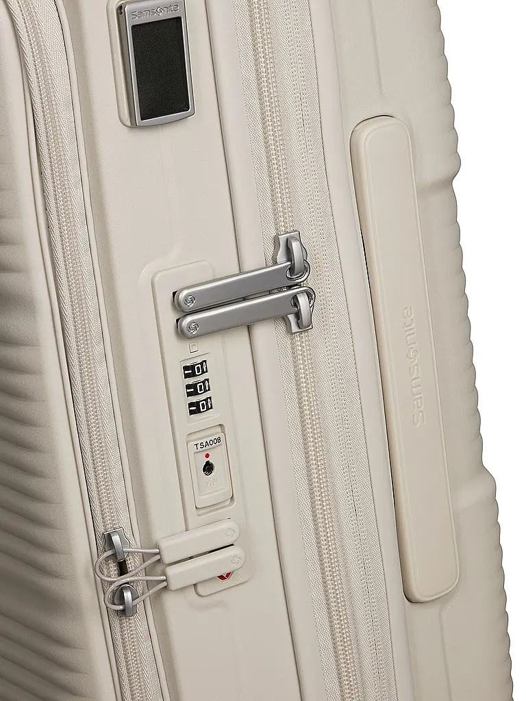 SAMSONITE | Trolley PARALUX SPINNER 55cm espandibile Stone Grey | Crema