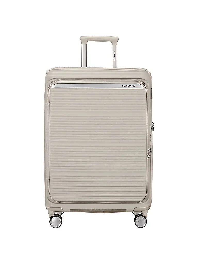 SAMSONITE | Trolley PARALUX SPINNER 67cm espandibile Stone Grey | Crema