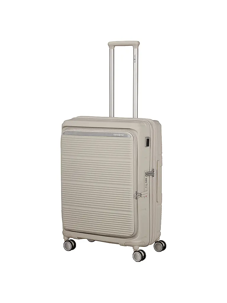 SAMSONITE | Trolley PARALUX SPINNER 67cm espandibile Stone Grey | Crema