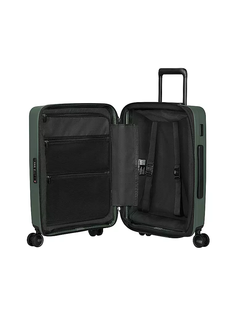 SAMSONITE | Trolley RESTACKD SPINNER 55cm espandibile salvia | Verde scuro