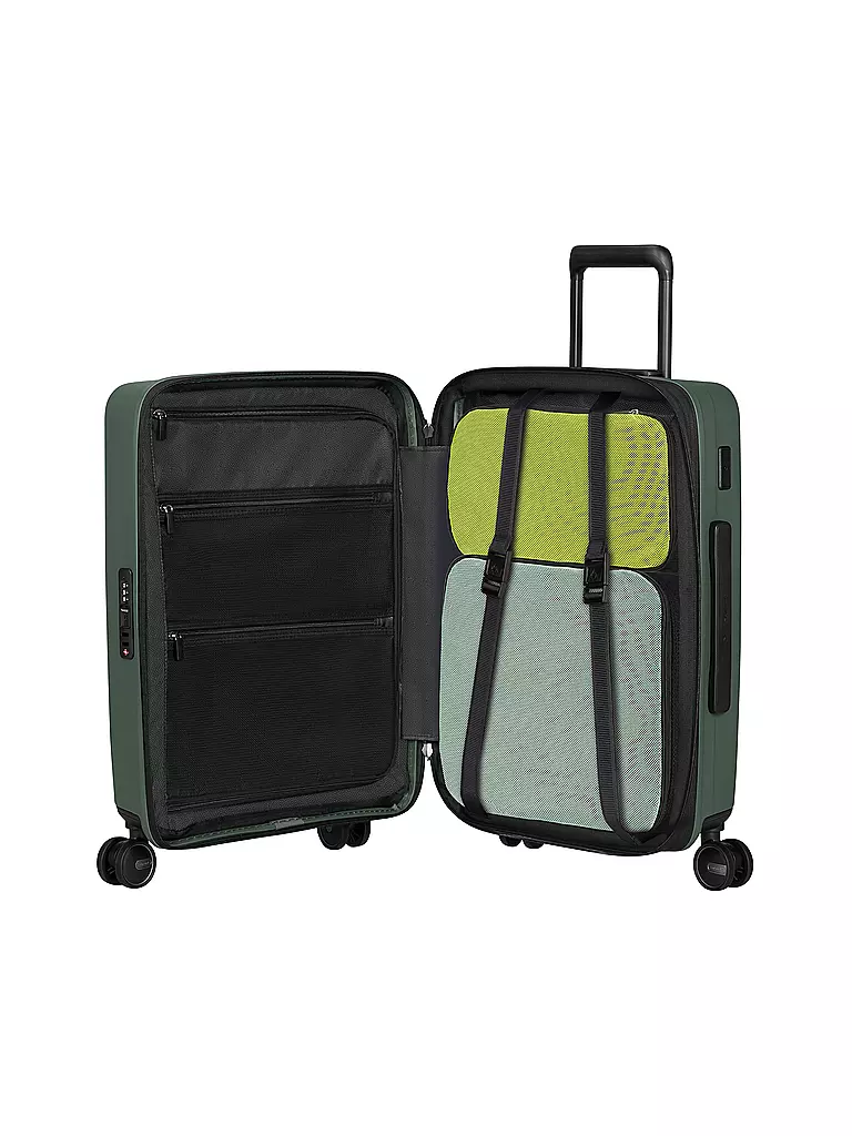 SAMSONITE | Trolley RESTACKD SPINNER 55cm espandibile salvia | Verde scuro