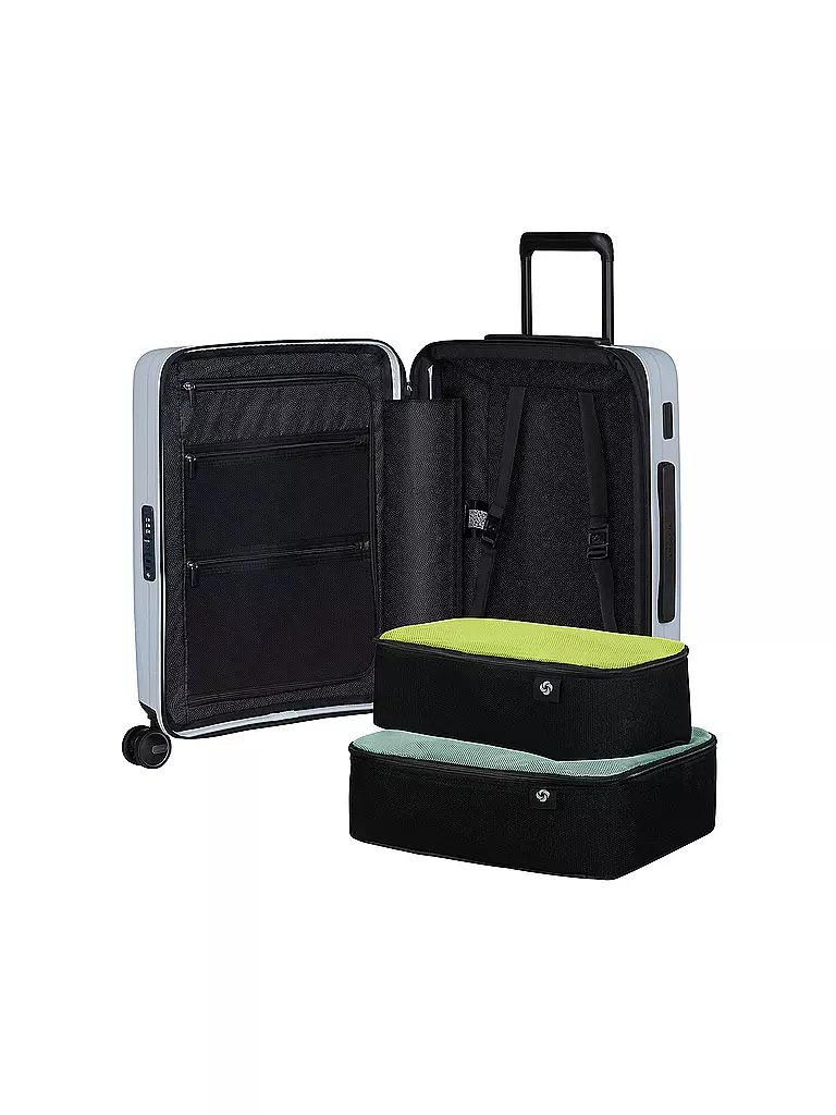SAMSONITE | Trolley RESTACKED SPINNER 55cm espandibile glacier | Blu chiaro