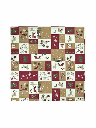 SANDER | Tovaglietta centrale SALZBURG 85x85cm Rosso / Caramello