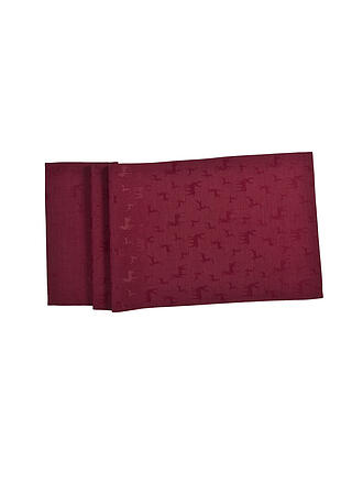 SANDER | Tovaglia natalizia 90x90 NOVA LOFT JACQUARD Borgogna