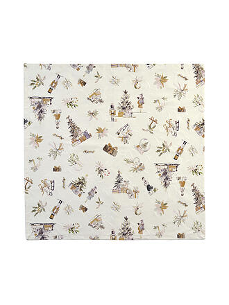 SANDER | Tovaglia natalizia 85x85cm XMAS PRESENTS Tortora/Caramello