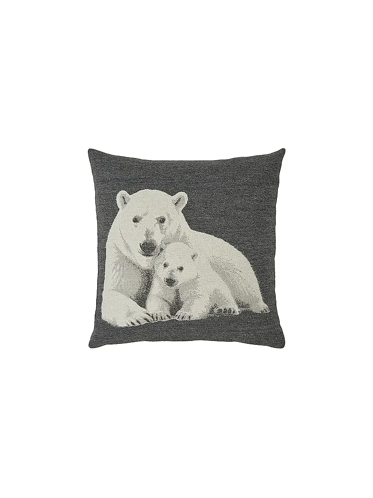 SANDER | Federa per cuscino natalizio 60x60cm BIG BEARS Grafite | Grigio