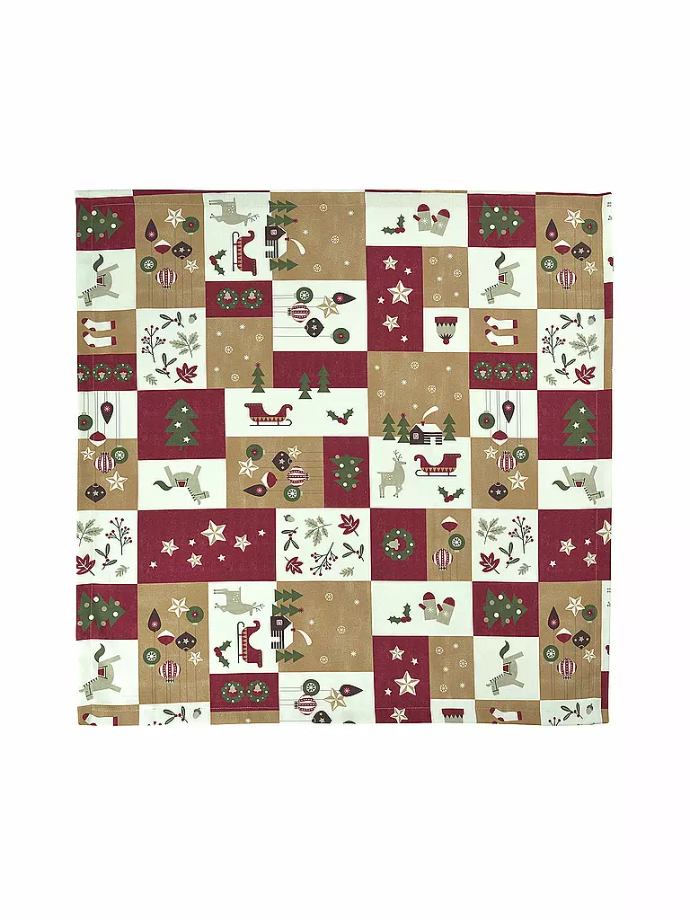 SANDER | Mitteldecke SALZBURG 85x85cm Rosso / Caramello | Marrone chiaro