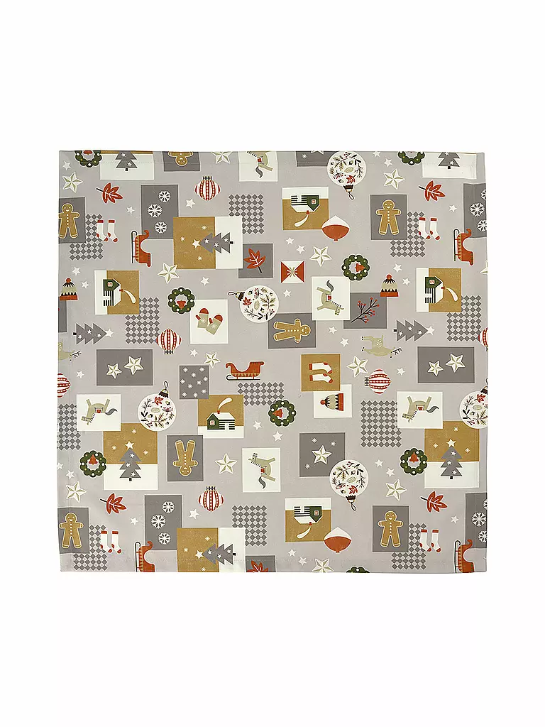 SANDER | Mitteldecke VALKENBURG 85x85cm Taupe / Grigio | Grigio chiaro