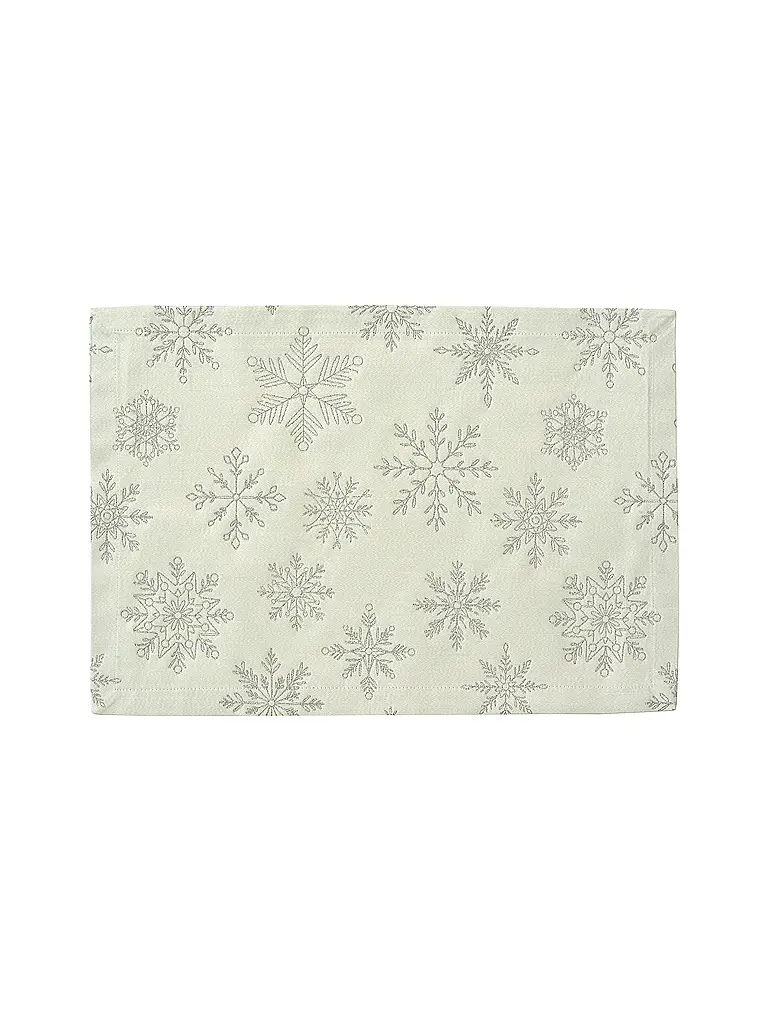 SANDER | Tavola di Natale 35x50cm CRISTALLO LUCE Écru/Argento | Crema