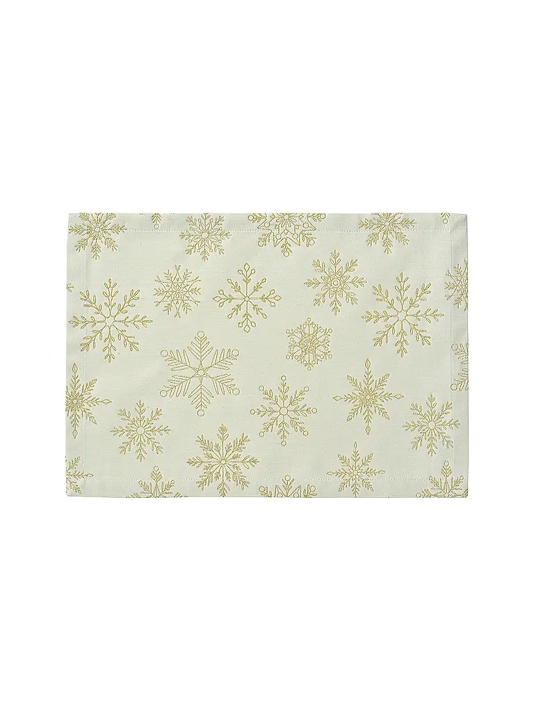 SANDER | Tavola di Natale 35x50cm CRISTALLO LUCE Écru/Oro | Crema