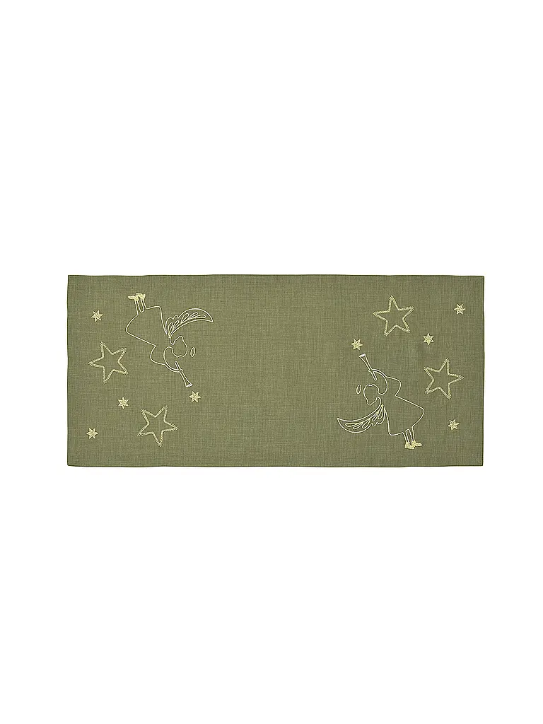 SANDER | Tavola di Natale 38x85cm STARDUST Salvia | Oliva