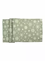 SANDER | Tischläufer CRISTALLO NEVE 50x140cm Giada | Verde chiaro