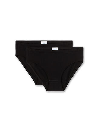 SANETTA | Slip da bambina confezione da 2 super nero