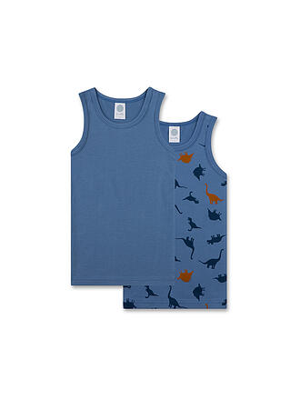 SANETTA | Canottiera da ragazzo, confezione da 2, blu navy