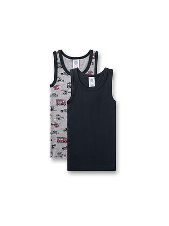 SANETTA | Canottiera da bambino, confezione da 2, grigio chiaro m