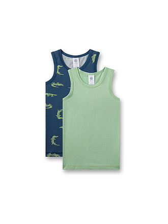 SANETTA | Canotta da ragazzo, confezione da 2, blu vero