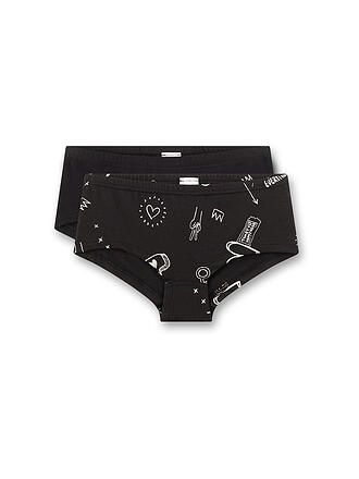 SANETTA | Slip bambina confezione da 2 super black