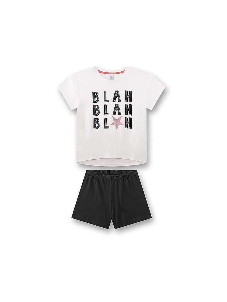 Pigiama da ragazza 2 pezzi T-shirt e shorts crema 164