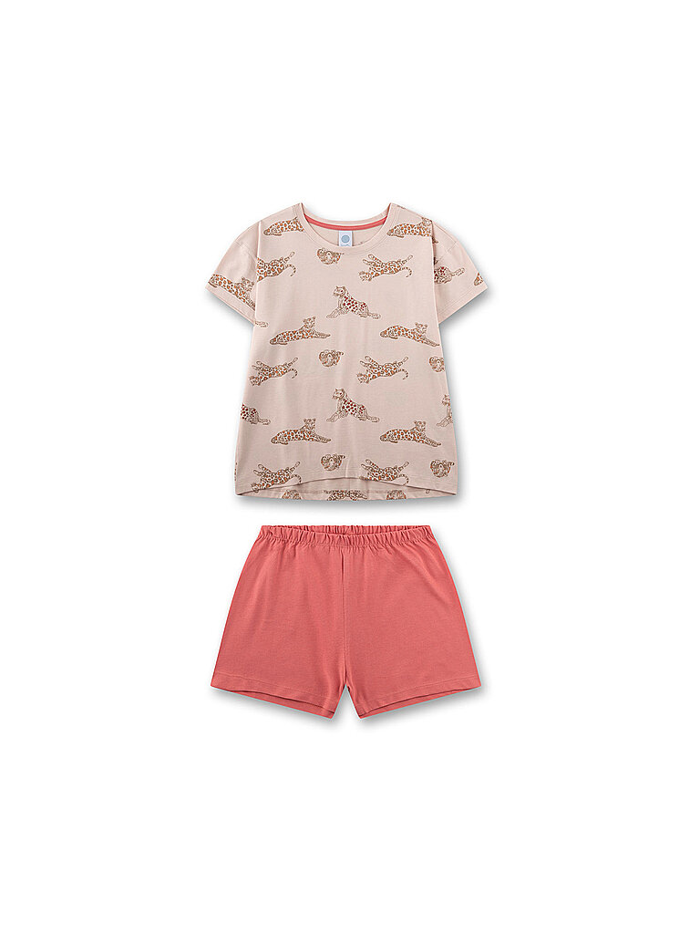 Pigiama da ragazza 2 pezzi T-shirt e shorts marrone chiaro 140
