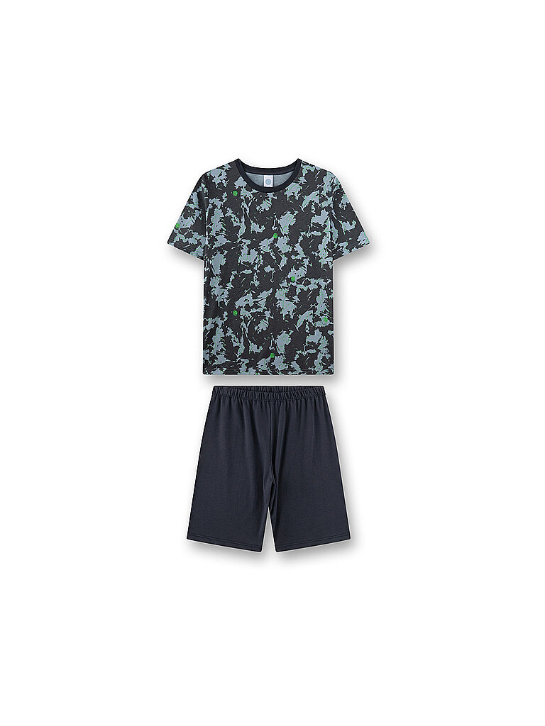 Pigiama per bambini T-shirt e shorts dark slade grigio 152