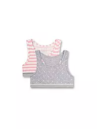 SANETTA | Bustier da ragazza, confezione da 2, grigio chiaro | Grigio chiaro
