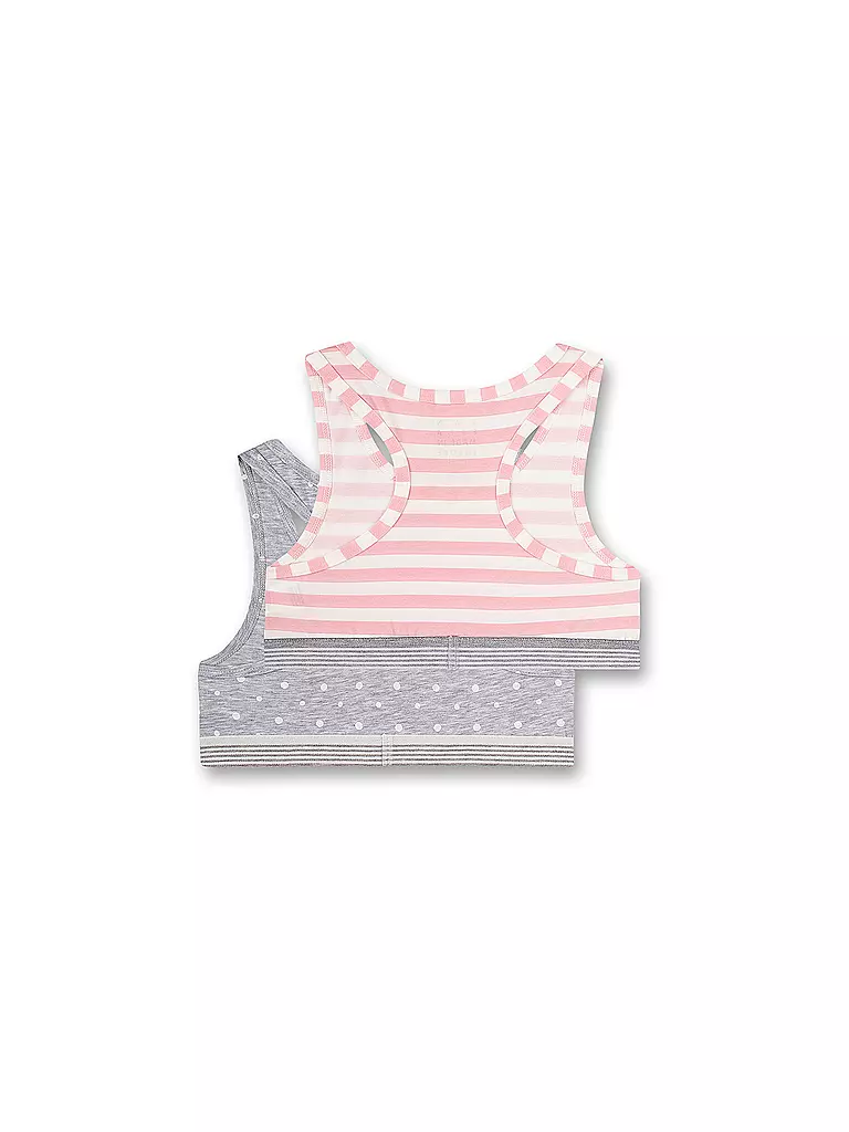 SANETTA | Bustier da ragazza, confezione da 2, grigio chiaro | 