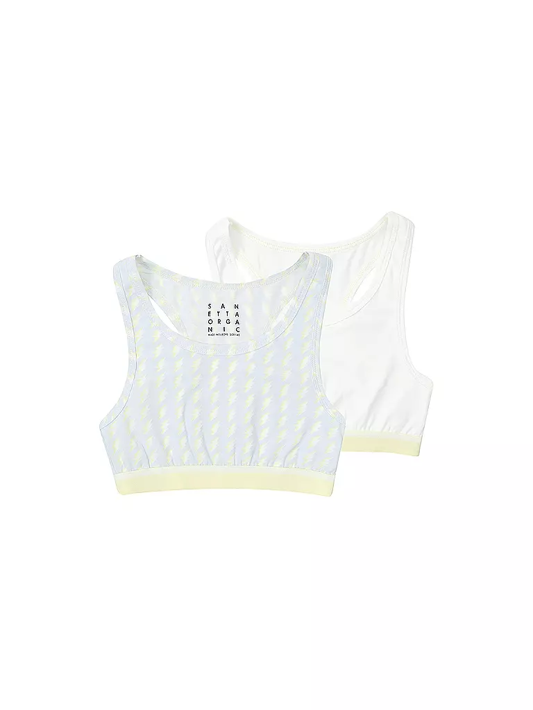 SANETTA | Bustier da ragazza confezione da 2 | Blu chiaro
