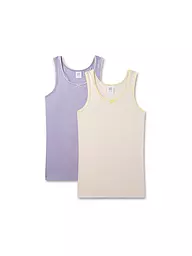 SANETTA | Canottiera da bambina, confezione da 2, sabbia | Crema