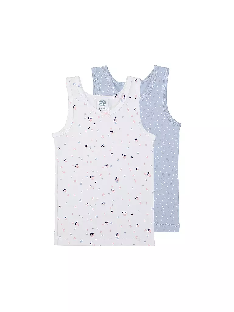 SANETTA | Canottiera da bambina confezione da 2 bianco | Bianco
