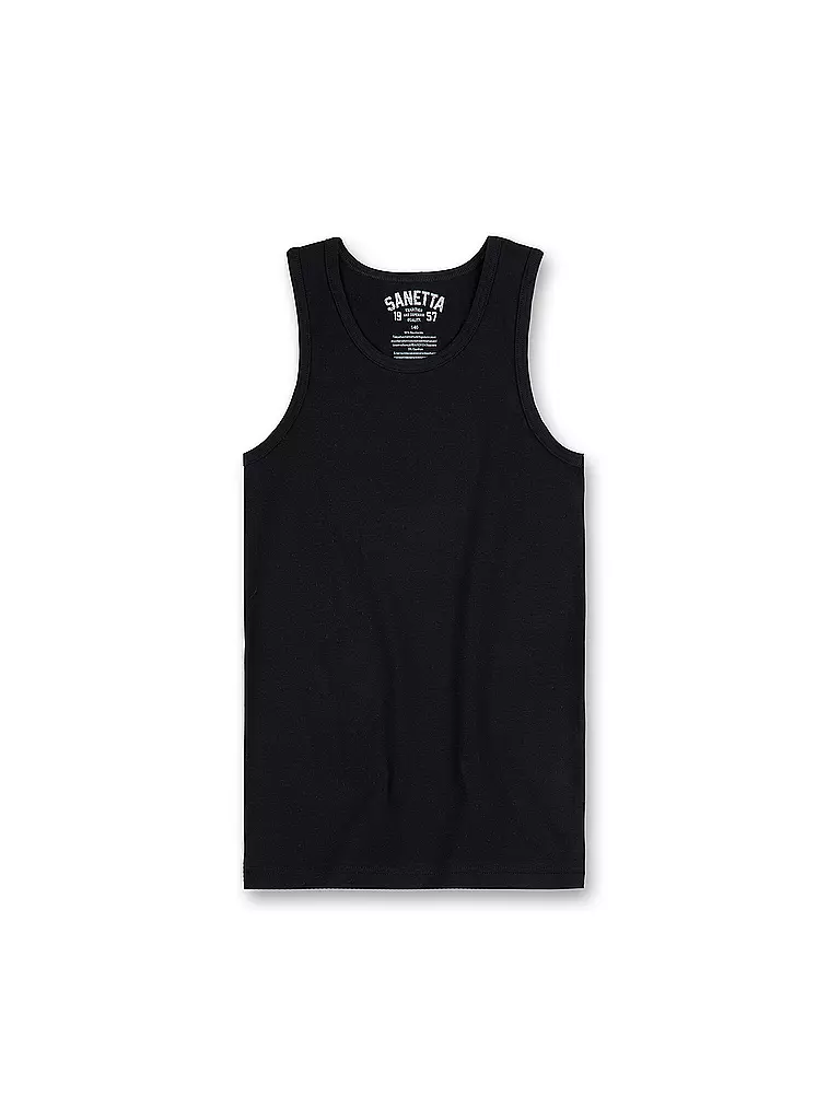SANETTA | Canottiera da ragazzo Essentials Nera | Nero