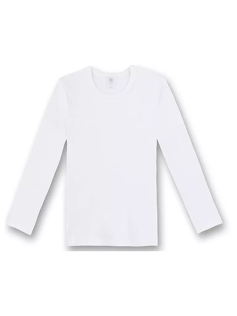 SANETTA | Maglietta a maniche lunghe casual in cotone bianca per bambini | Bianco