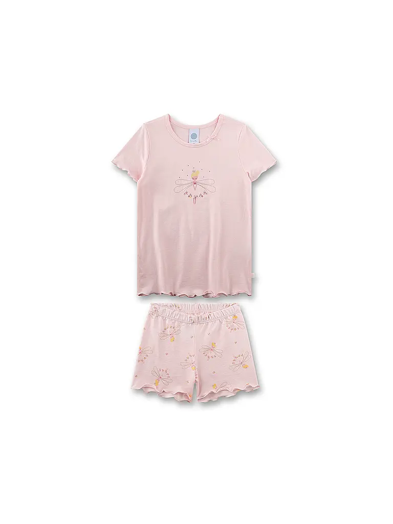 SANETTA | Pigiama da ragazza 2 pezzi T-shirt e shorts | Rosa