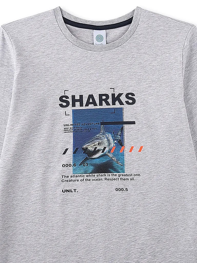 SANETTA | Pigiama da ragazzo 2 pezzi maglietta a maniche lunghe e pantaloni | 