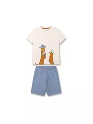 SANETTA | Pigiama da ragazzo set 2 pezzi (T-shirt e shorts) | Crema